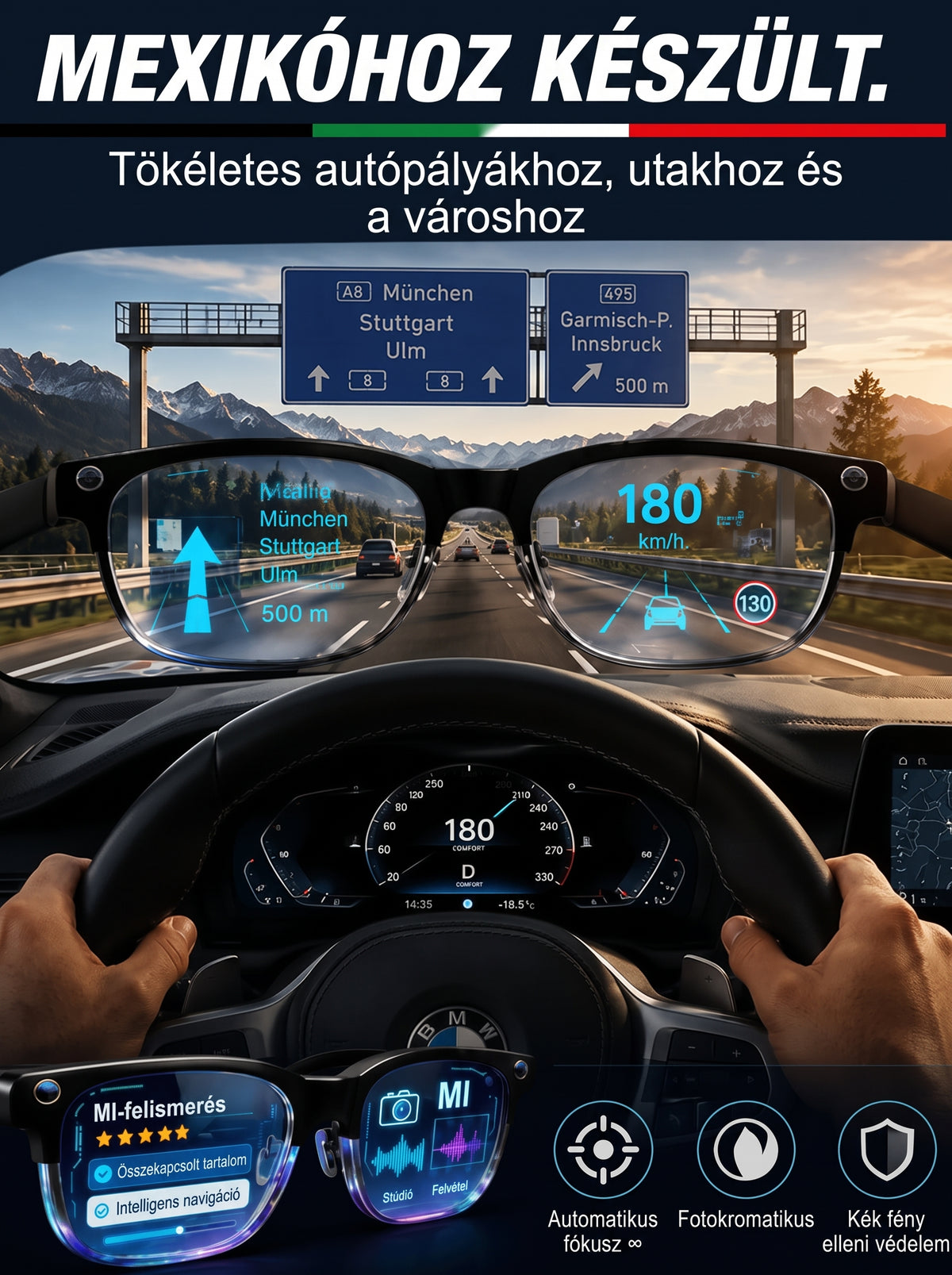 👓 Chytré AI brýle s kamerou 8 MP – překlad v reálném čase do 160+ jazyků, Bluetooth a inteligentní AI funkce🏆