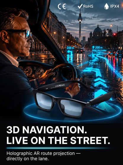 👓 Chytré AI brýle s kamerou 8 MP – překlad v reálném čase do 160+ jazyků, Bluetooth a inteligentní AI funkce🏆