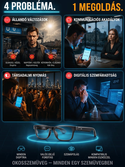 👓 Chytré AI brýle s kamerou 8 MP – překlad v reálném čase do 160+ jazyků, Bluetooth a inteligentní AI funkce🏆